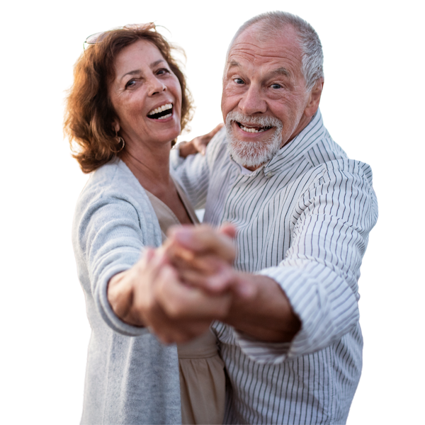Happy Senior Couple Dancing near Enumclaw, WA